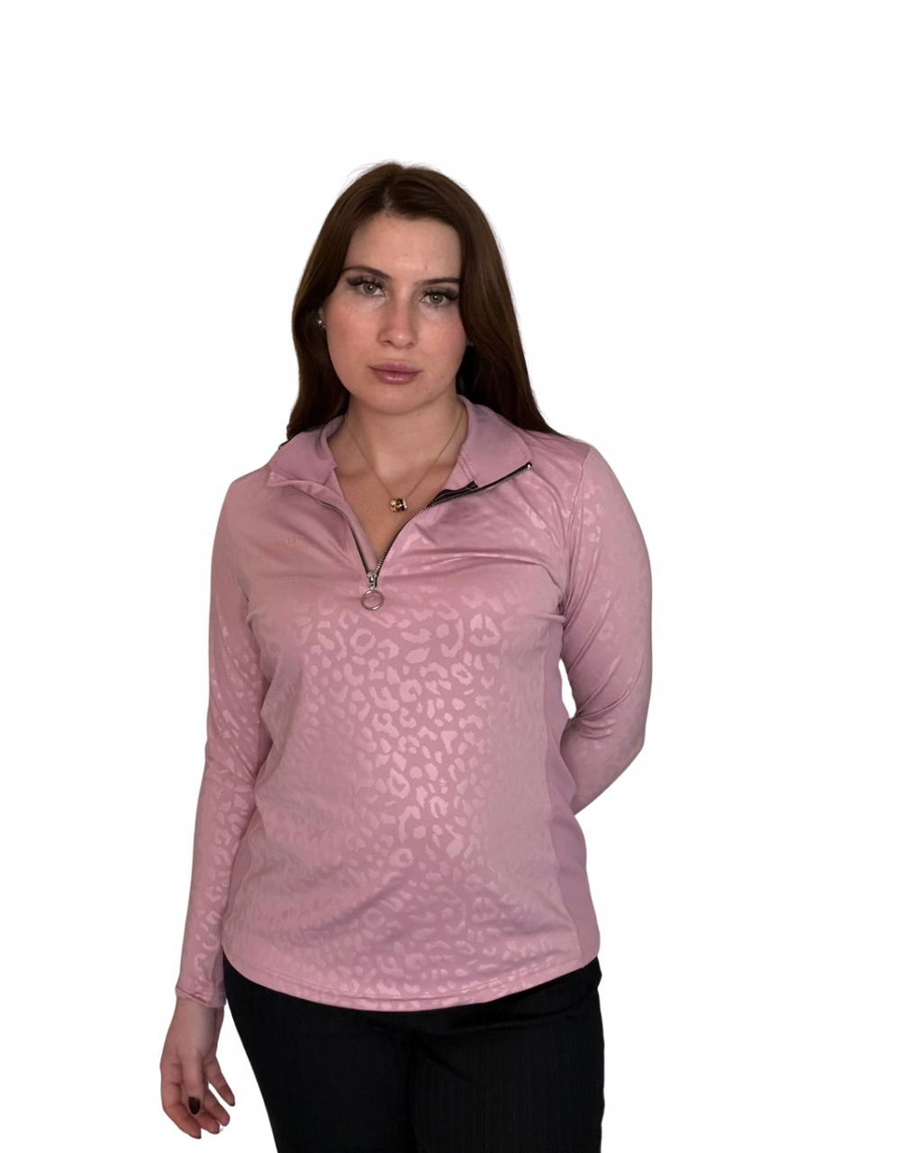 Leopard Print Base Layer - Dusty Pink