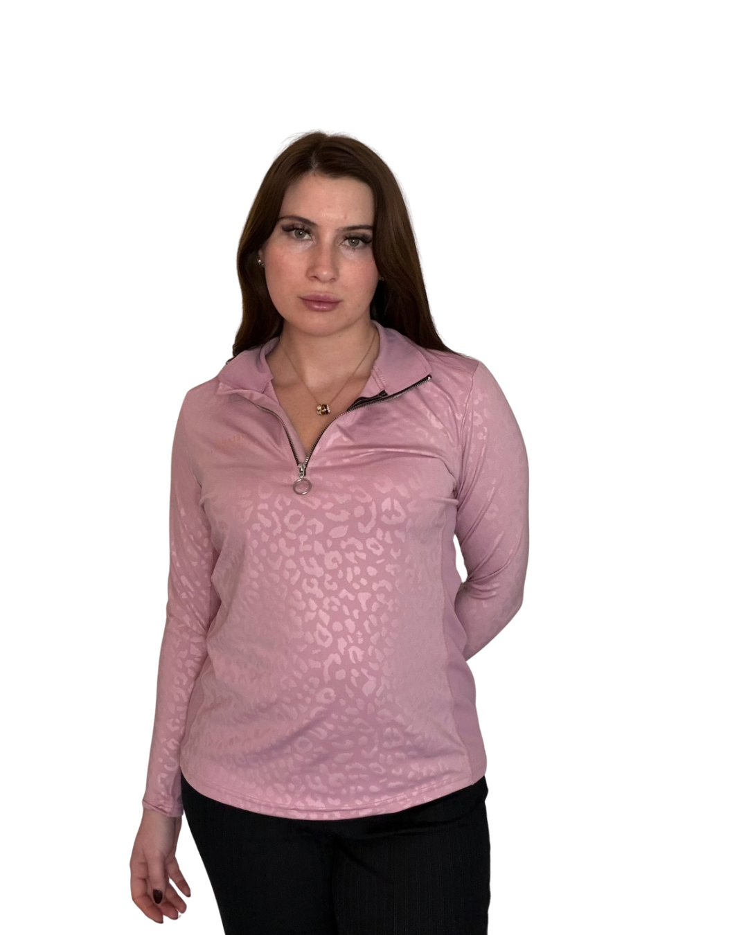 Leopard Print Base Layer - Dusty Pink