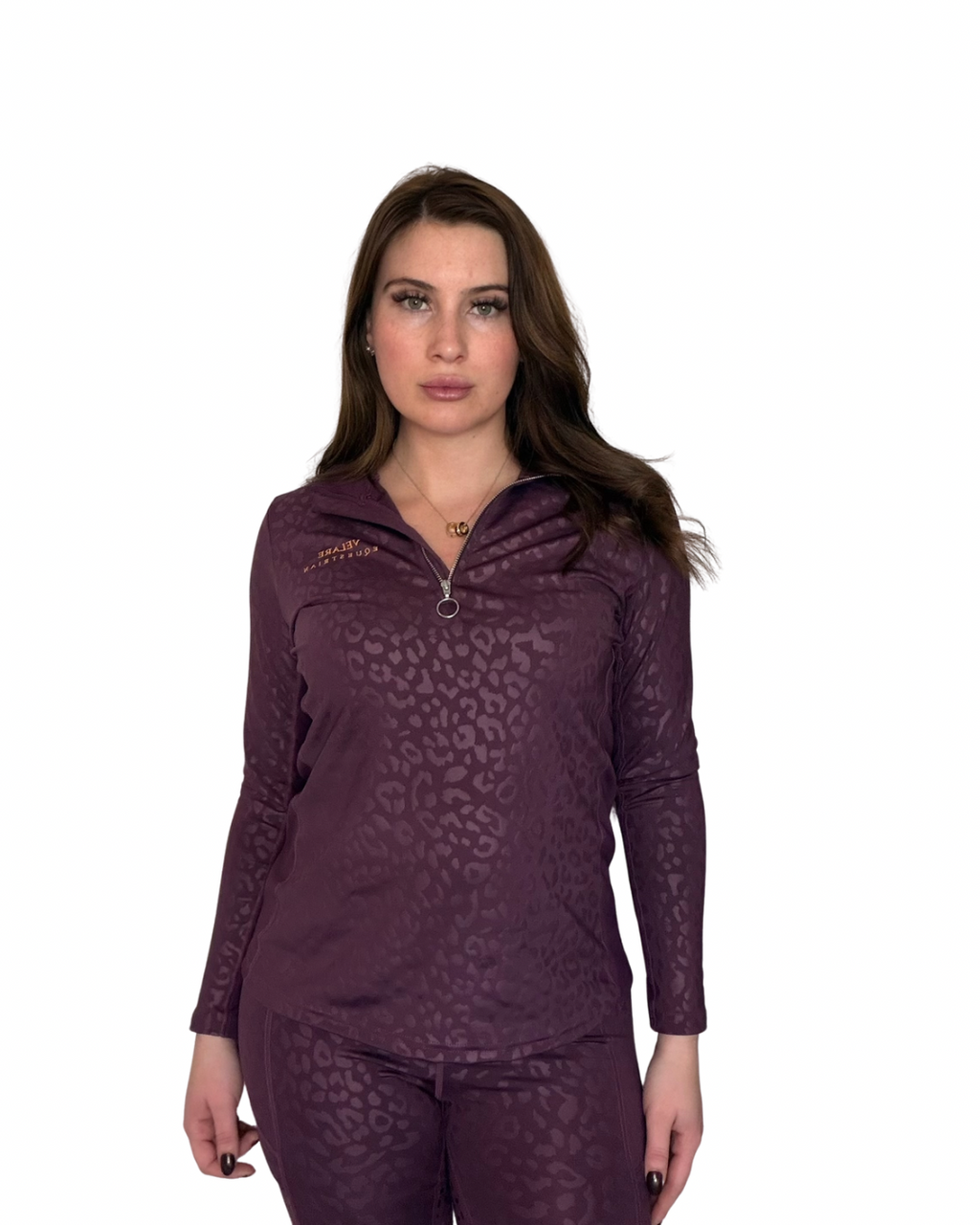 Leopard Print Base Layer - Plum