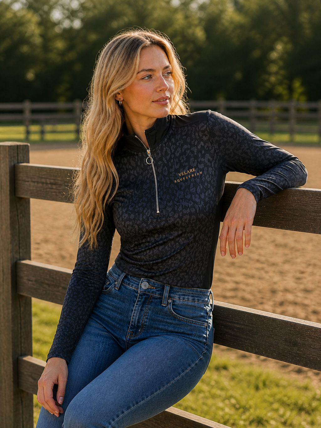 Leopard Print Base Layer - Black