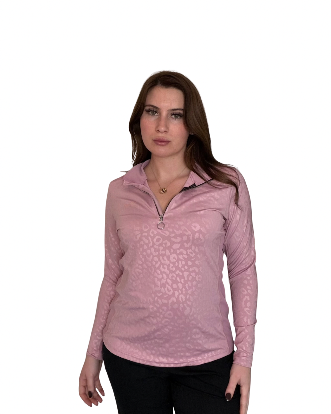 Leopard Print Base Layer - Dusty Pink