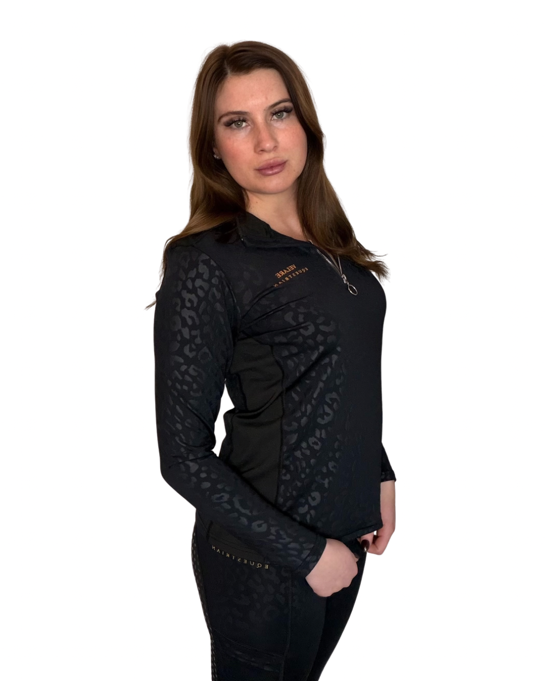 Leopard Print Base Layer - Black