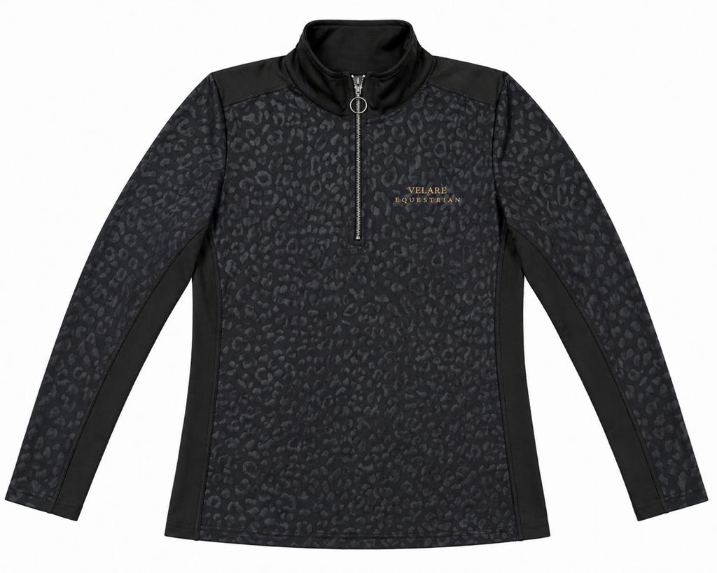 Leopard Print Base Layer - Black