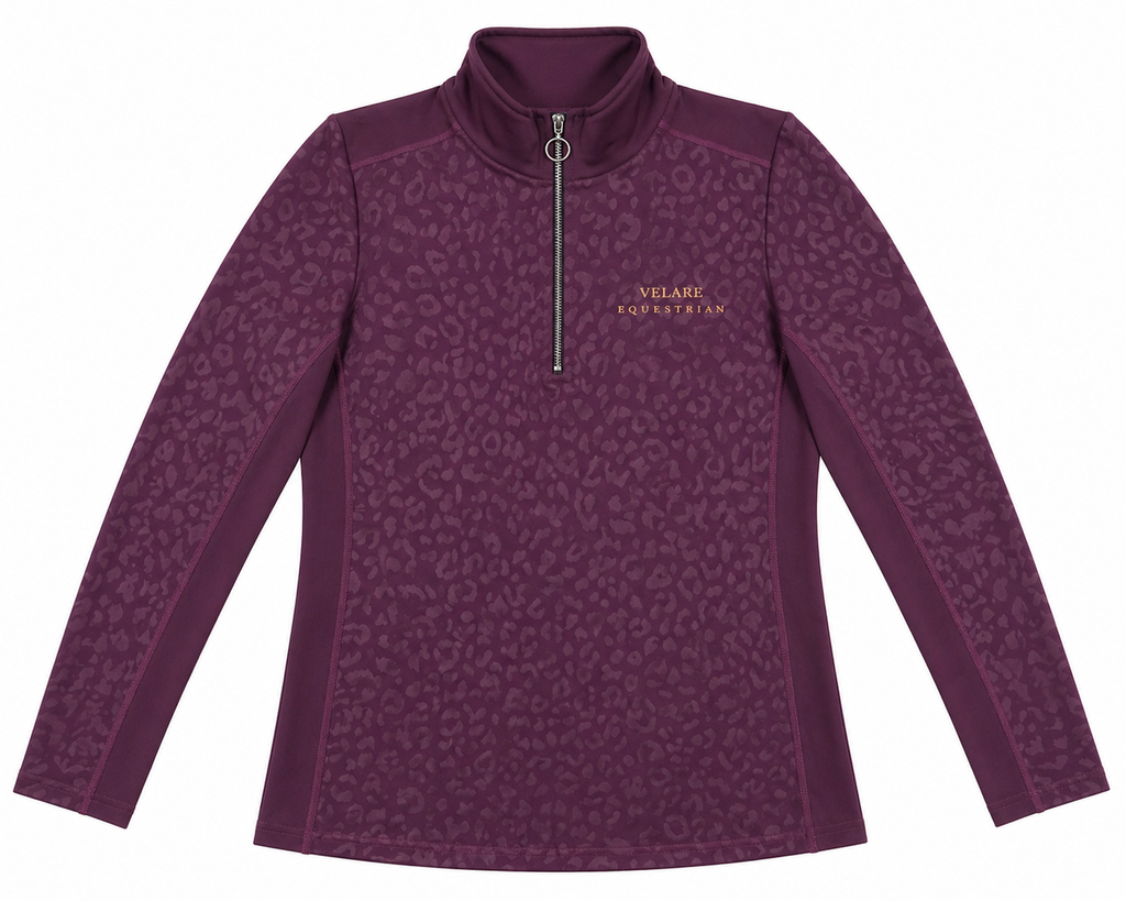 Leopard Print Base Layer - Plum