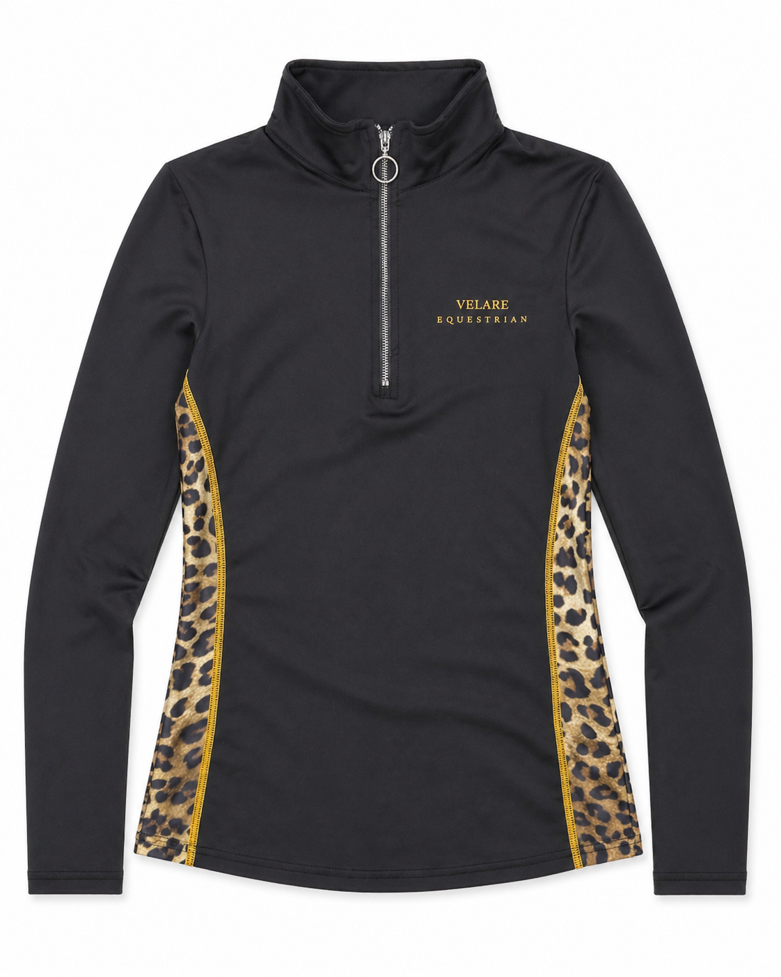 Leopard Print Base Layer - Black with Brown Leopard Print
