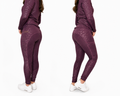 Leopard Riding Leggings - Plum
