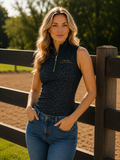 Black Leopard Sleeveless Base Layer