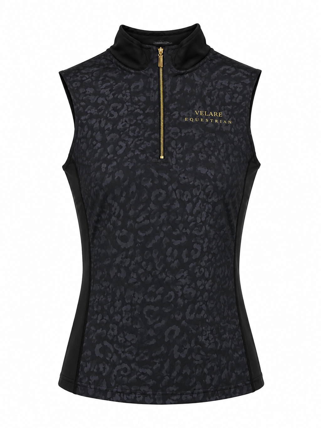 Black Leopard Sleeveless Base Layer