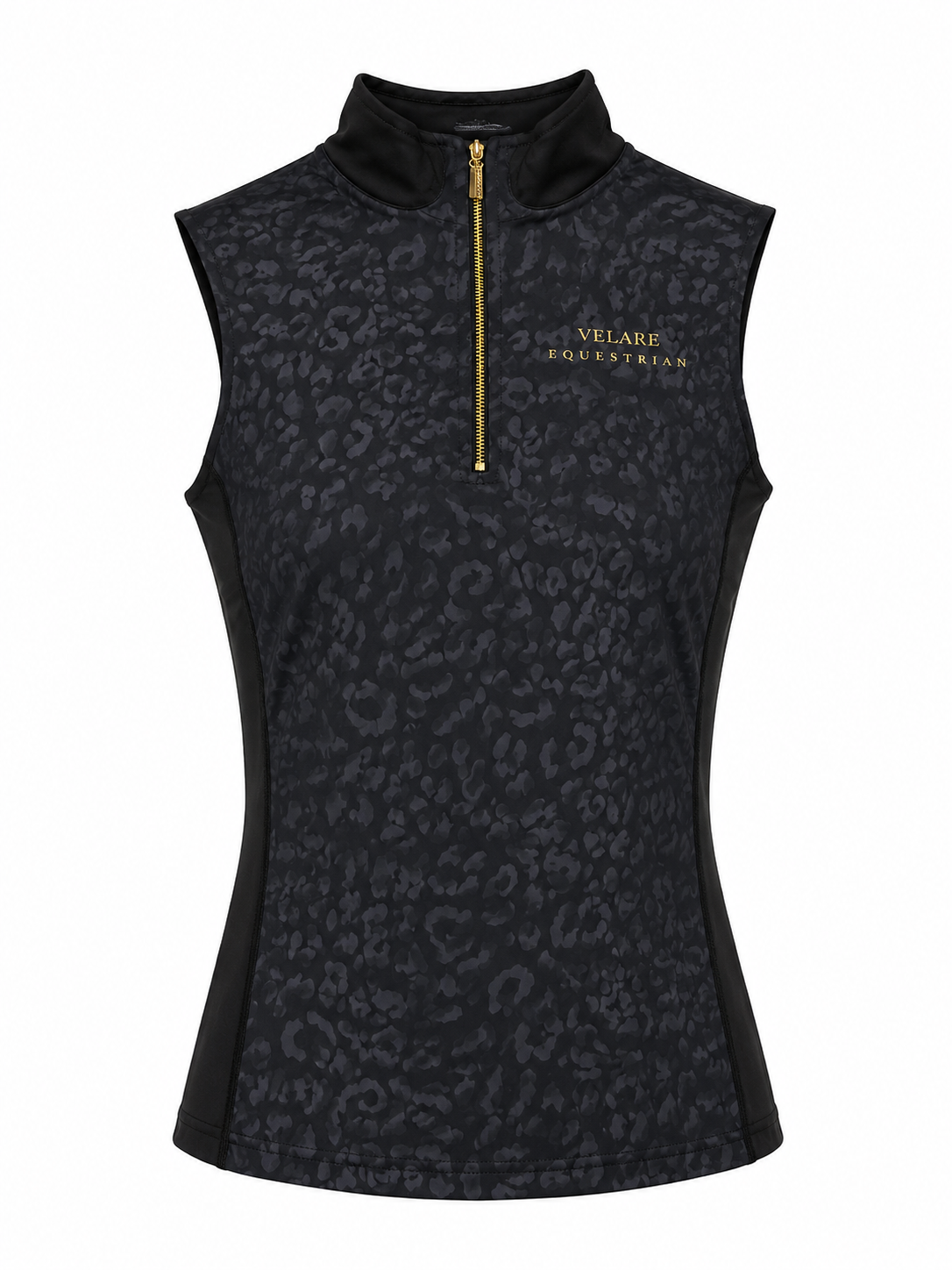 Black Leopard Sleeveless Base Layer